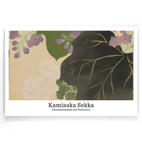 Kamisaka Sekka - Chrysanthème et Paulownia