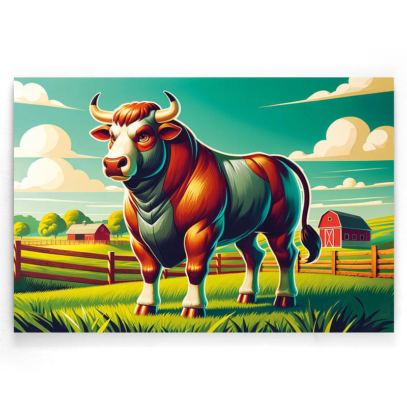 De stoere stier Walljar Kinderposter