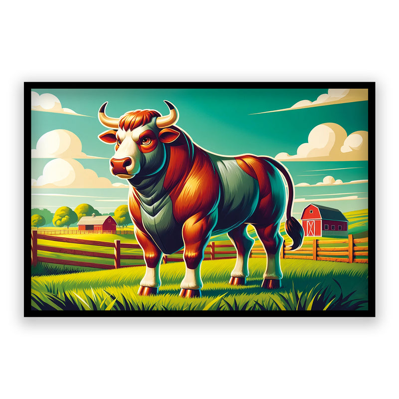 De stoere stier Walljar Kinderposter