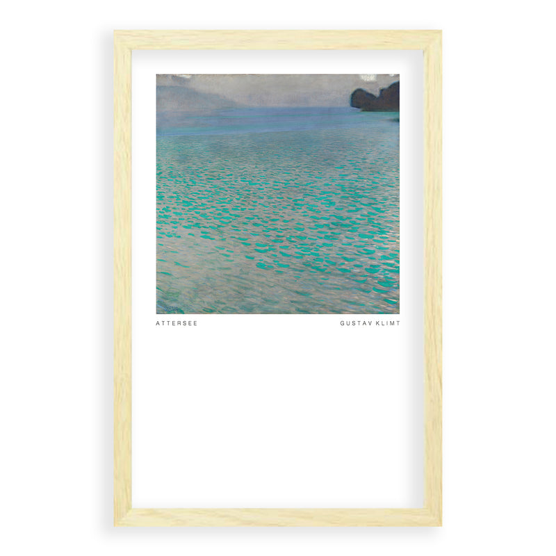 GustavKlimt-Attersee-Poster-Blanke Eikenhoutenlijst-Walljar