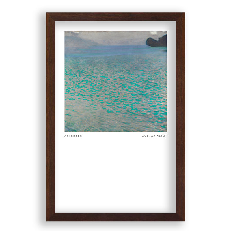 GustavKlimt-Attersee-Poster-Walnoot Eikenhoutenlijst-Walljar