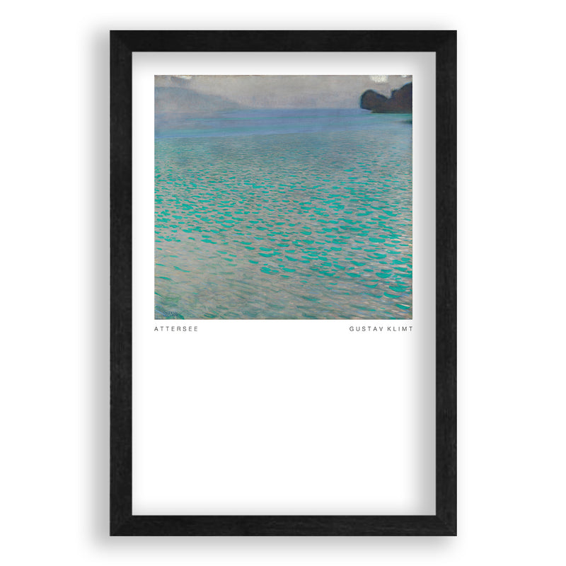 GustavKlimt-Attersee-Poster-Zwart Eikenhoutenlijst-Walljar