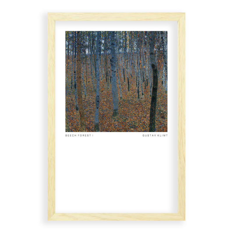 Gustav Klimt - Beech Grove I-Poster-Blank Eikenhoutenlijst-Walljar