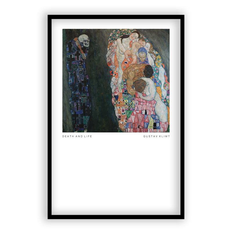 GustavKlimt-DeathandLife-Poster-Aluminium Lijst-Walljar