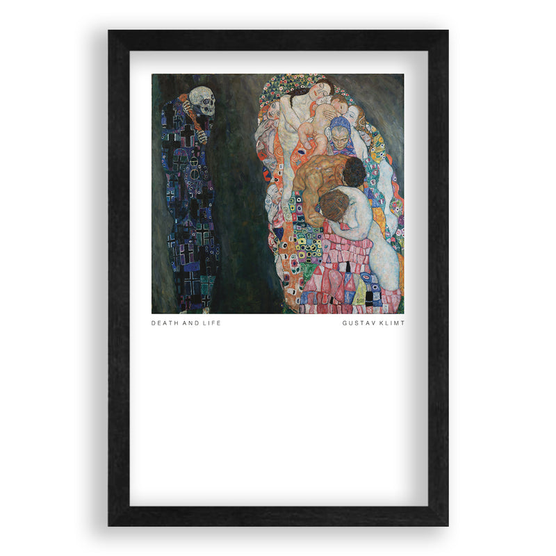 GustavKlimt-DeathandLife-Poster-Zwart Eikenhoutenlijst-Walljar