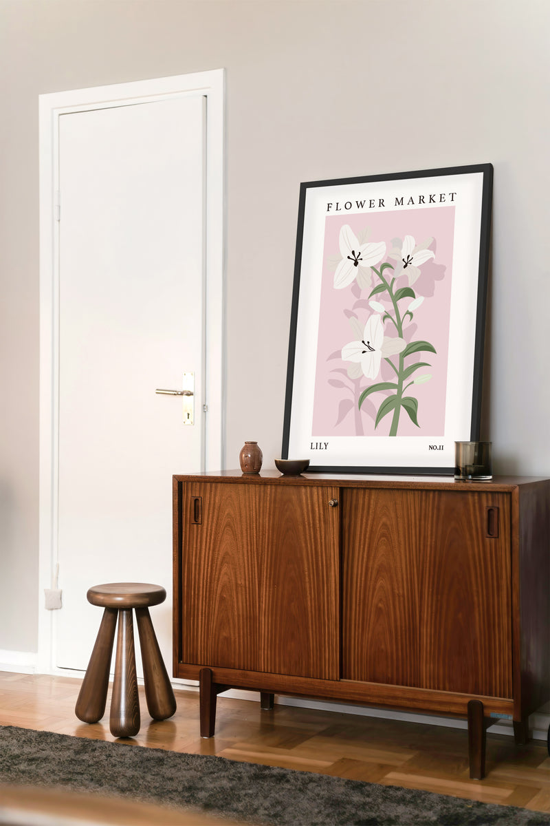 Flower Market Lily NO.11 | Mockup Ruimte | Poster