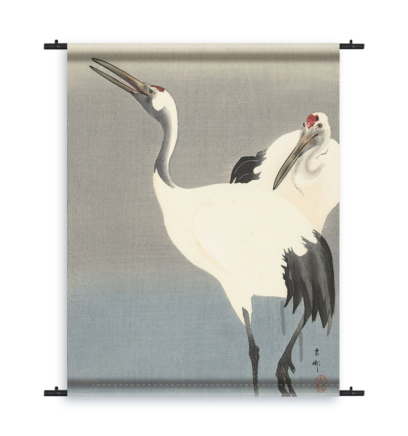 Wandkleed - Ohara Koson - Crane Bird