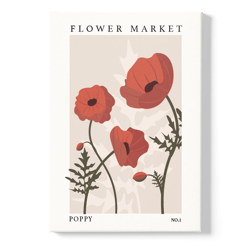 Flower Market Poppy NO.1 | Canvas 