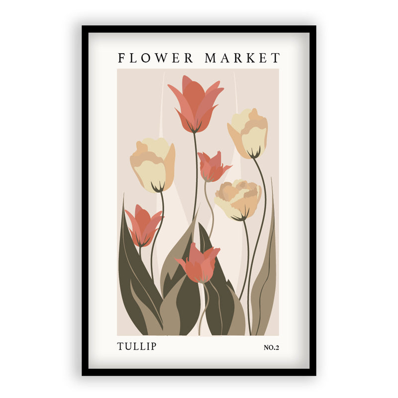 Flower Market Tullip NO.2 | Aluminium Lijst | Poster