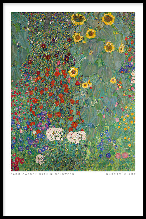 Gustav Klimt - Jardin de ferme avec tournesols