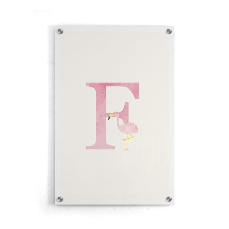 flamingo alfabet poster