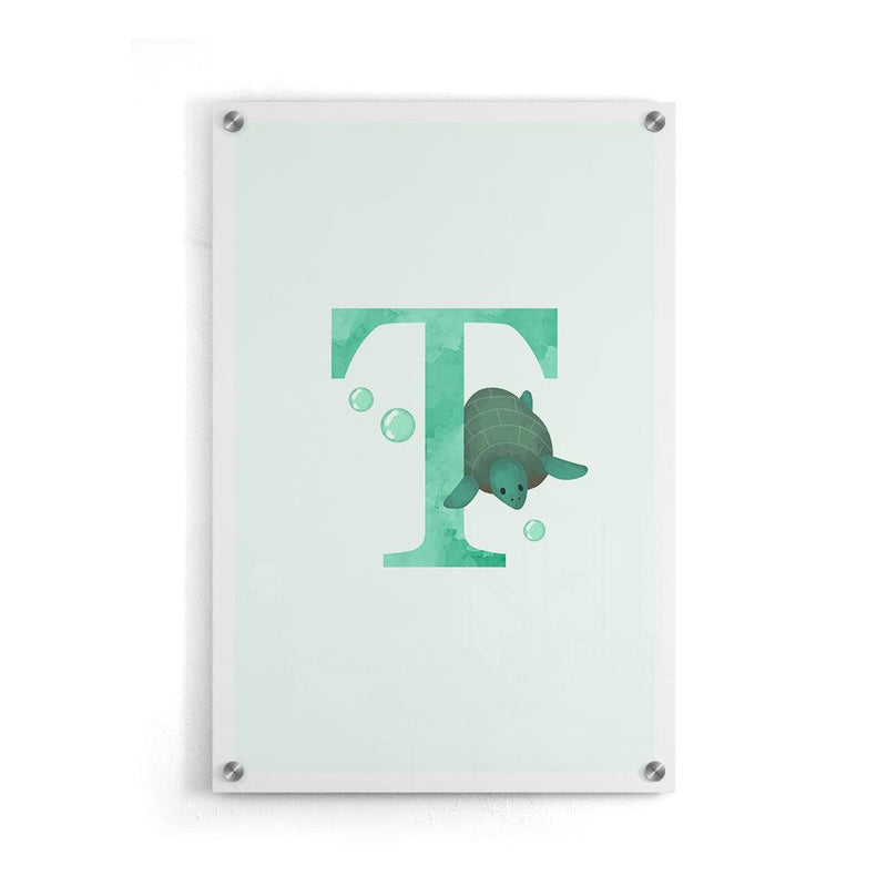 schildpad alfabet poster