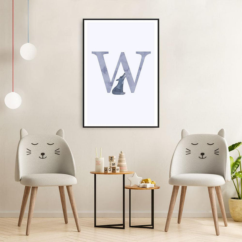 wolf alfabet poster