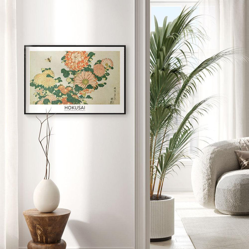 Hokusai - Chrysanthemums and Horsefly - Walljar