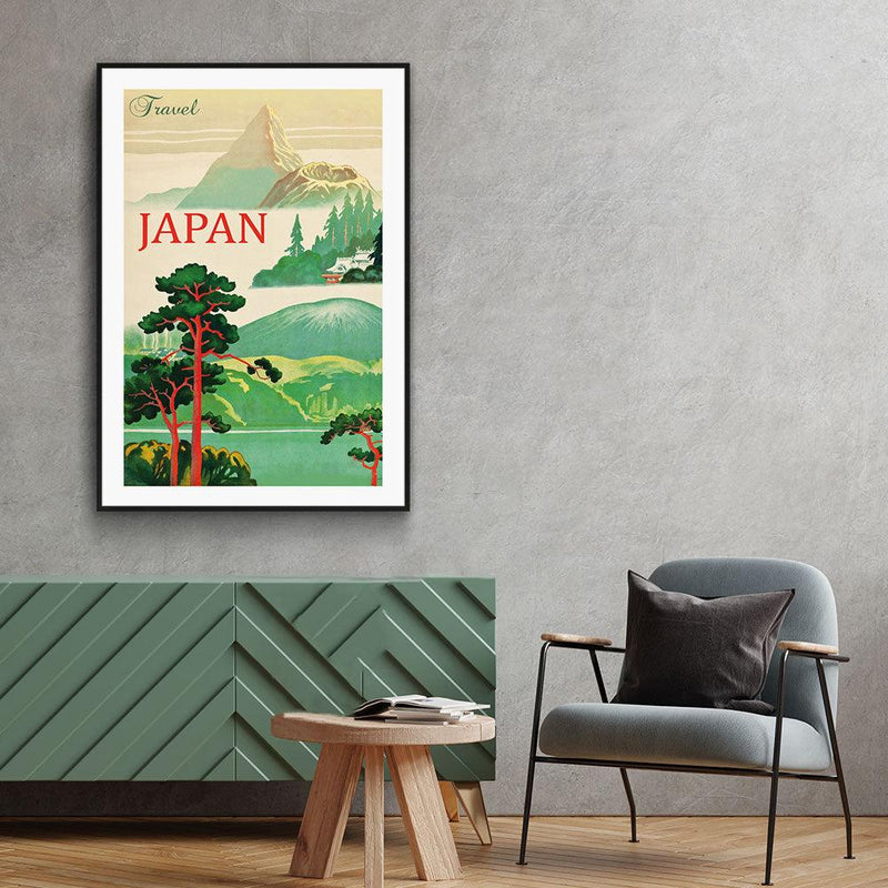 Japan Landschap Vintage - Walljar