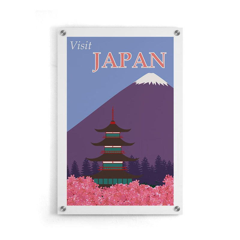 Japan Roze Tempel - Walljar