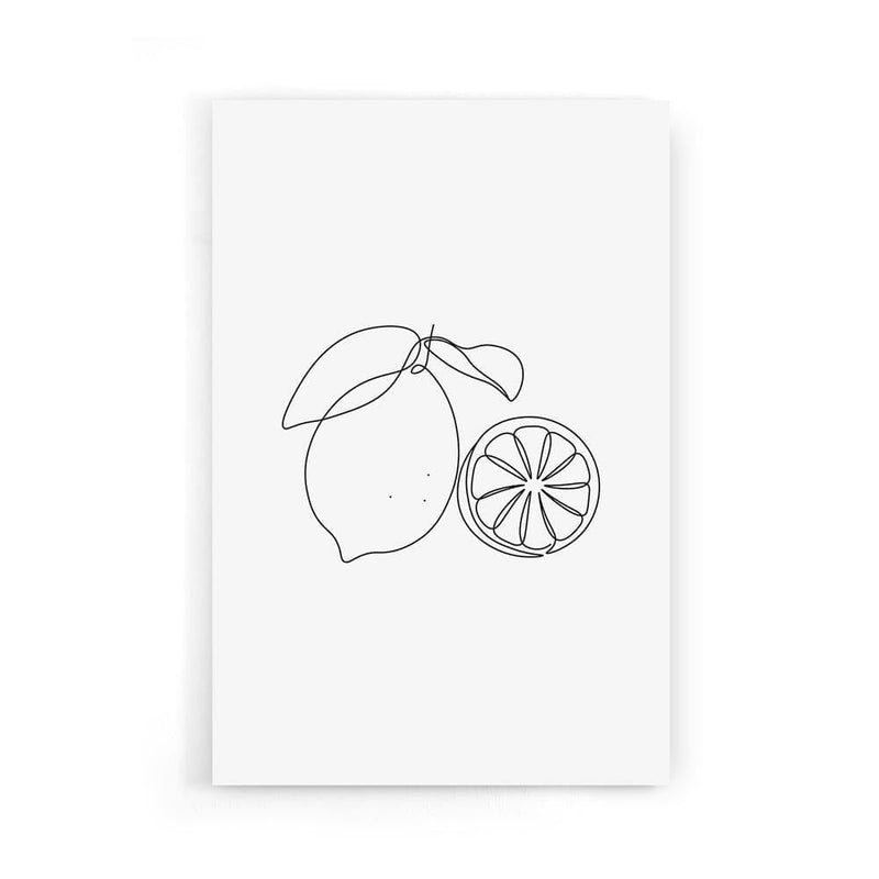 Lemons Line Art licht poster