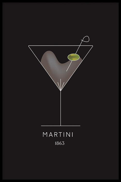 Martini Cocktail poster - Walljar