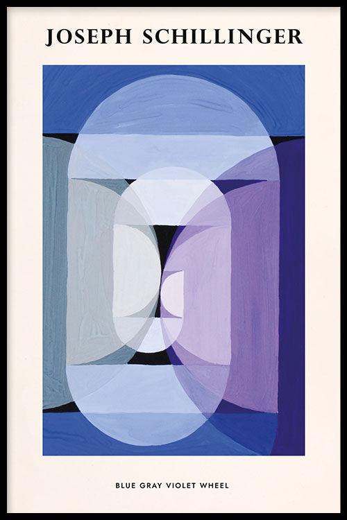 Schillinger - Blue Gray Violet Wheel - Walljar