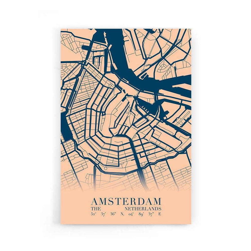 Stadskaart Amsterdam Centrum VI poster