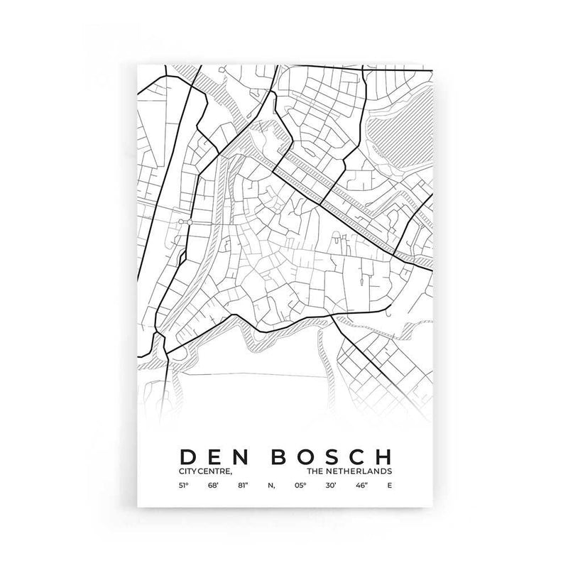 Stadskaart Den Bosch Centrum poster
