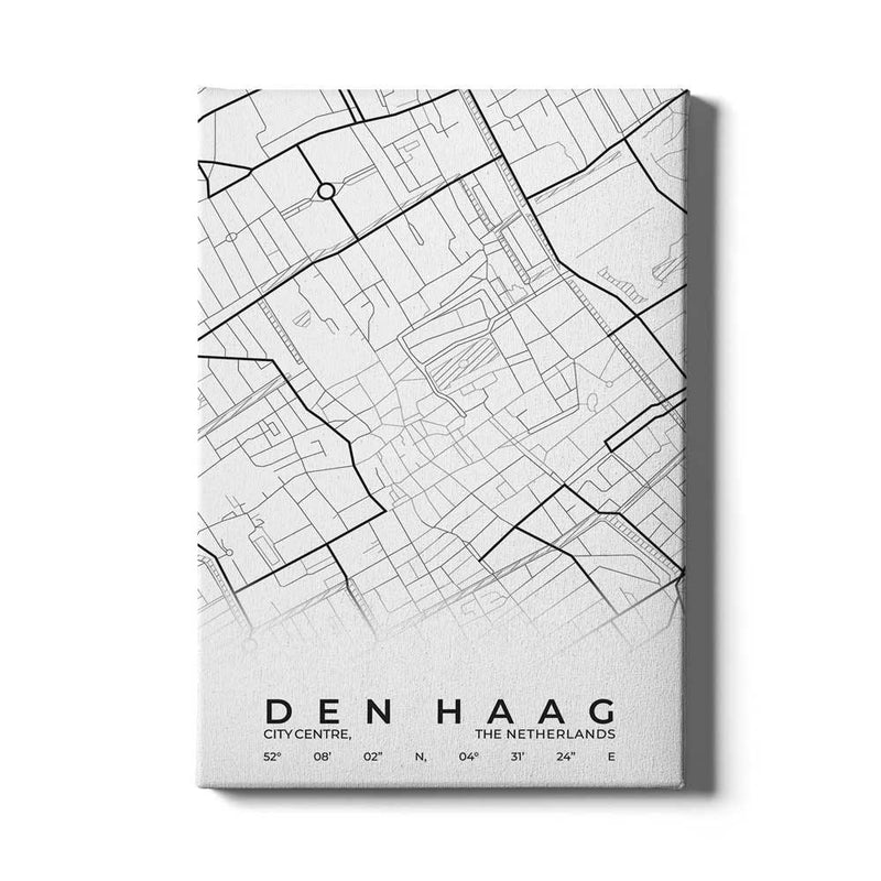 Stadskaart Den Haag Centrum canvas