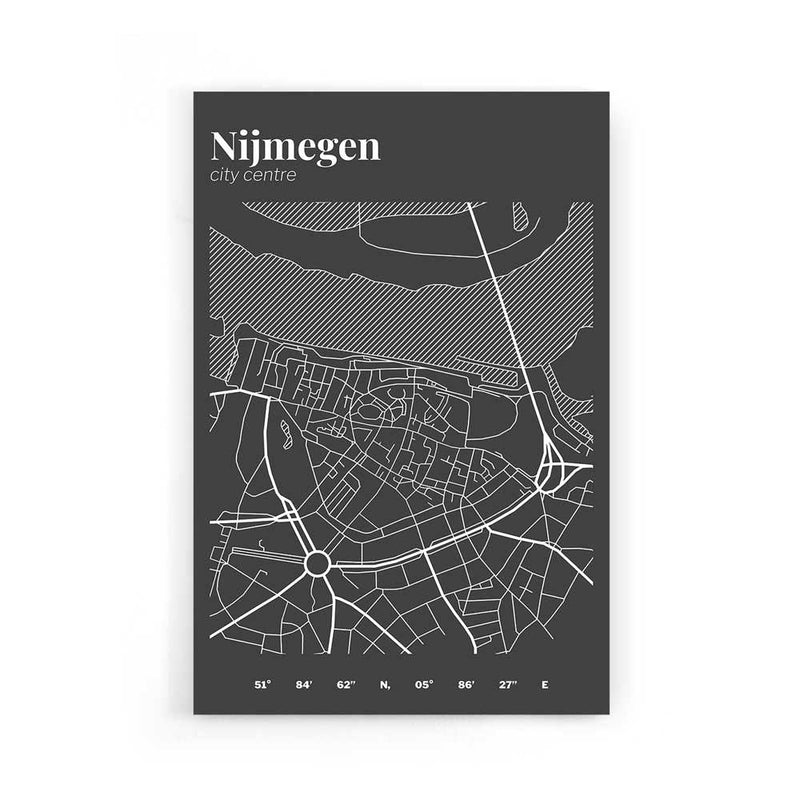 Stadskaart Nijmegen Centrum III op poster