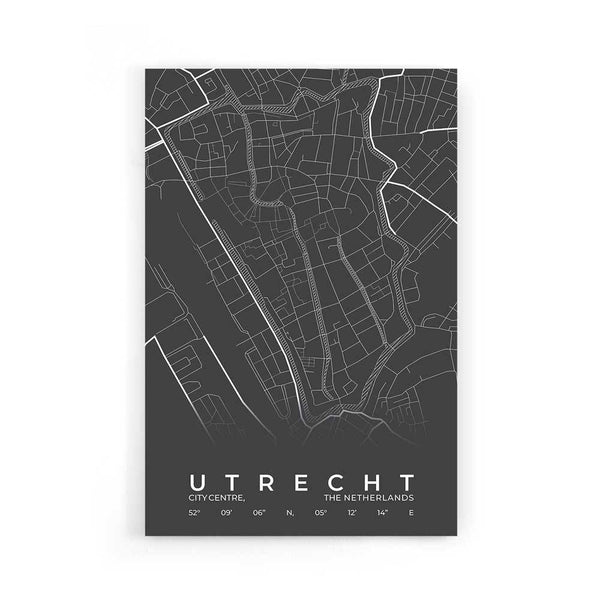 Stadskaart Utrecht Centrum poster